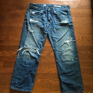 AG ex boyfriend distressed jean